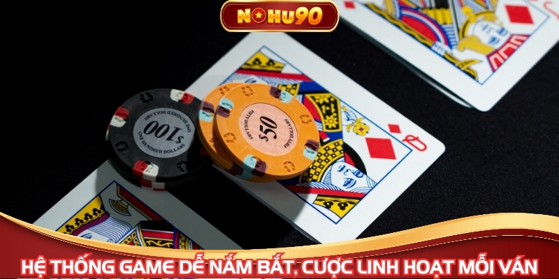 Hệ thống game dễ nắm bắt, cược linh hoạt mỗi ván